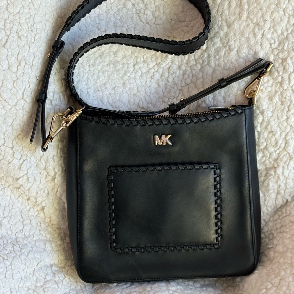 Michael Kors Navy Leather Crossbody Bag